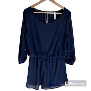 Pink owl women’s‎ romper medium navy